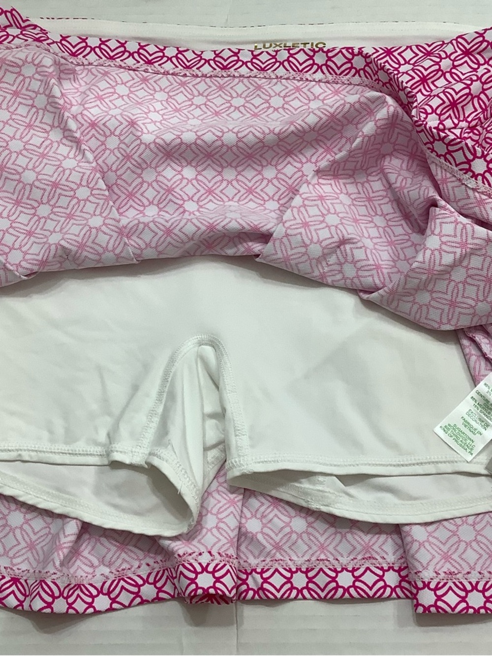 Lilly Pulitzer Luxletic Pink Geometric A-Line Skort - Picture 5 of 9